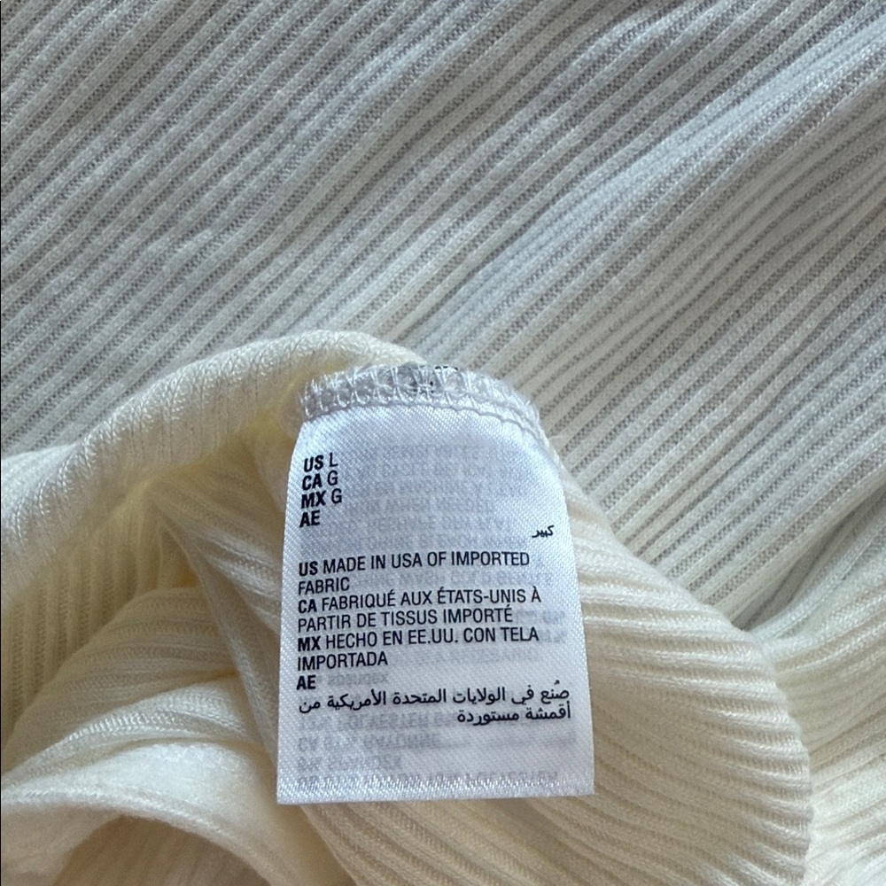Charter Club Cream Ribbed Robe - Picture 3 of 6